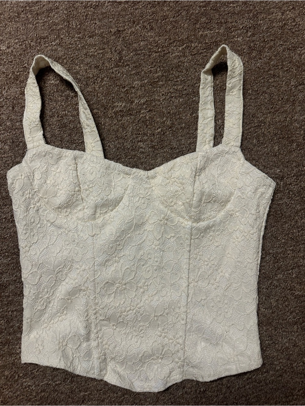 Ivory Lace Tank Top